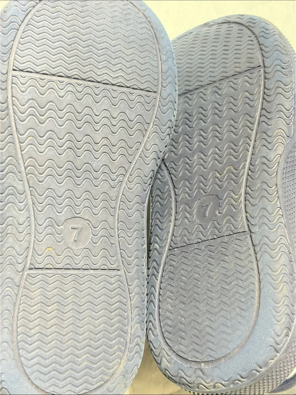 Toddler Slip on Rubber Navy Sandals Size 7